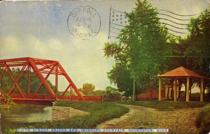 Fifth St bridge and fountain